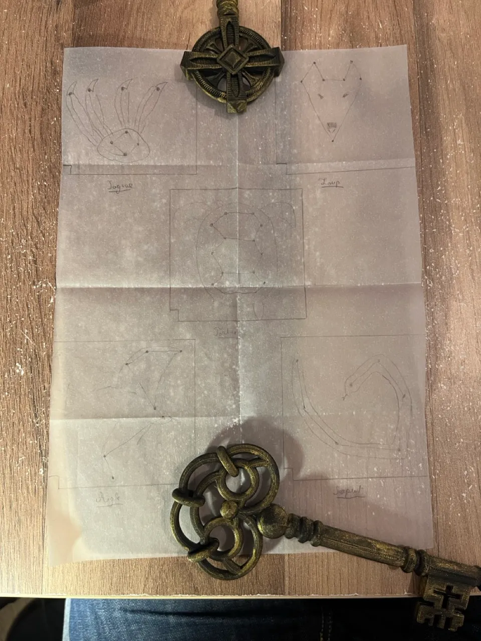 The constellations and stones drawings